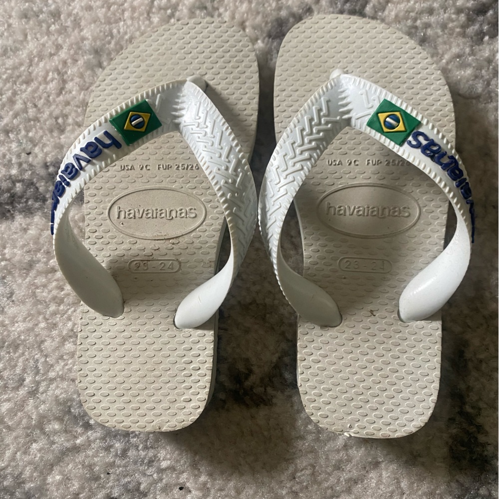 Havaianas white flip flops baby